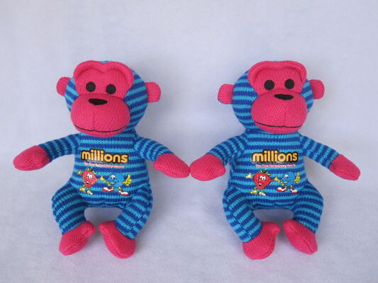beau jouet tricoté de peluche de peluche du singe 9inch pour des cadeaux de promotion