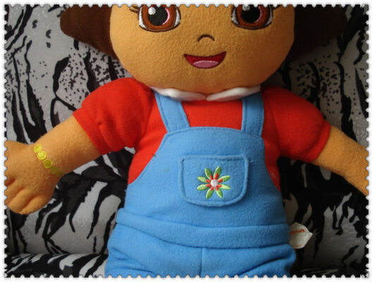 La peluche de bande dessinée d'explorateur de Dora de mode joue la coutume rouge de Brown bleu 45cm