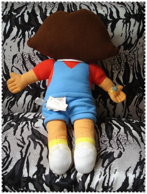 La peluche de bande dessinée d'explorateur de Dora de mode joue la coutume rouge de Brown bleu 45cm