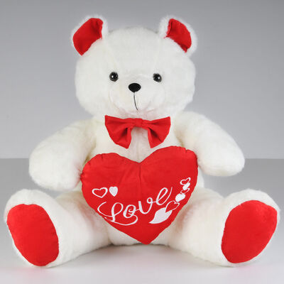 Ours de nounours bourré de jouets de jour de valentines de mode avec la célébration rouge de poussée de coeur