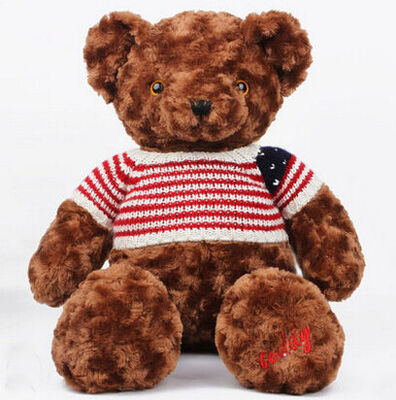 La peluche personnalisée d'ours de nounours de Brown foncé joue la fonction d'option de clients