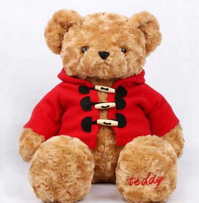 Ours de nounours de Brown de jouets de peluche de la CE 30cm adapté aux besoins du client avec le manteau