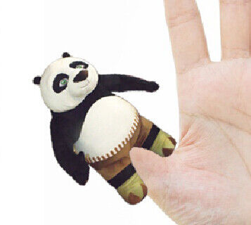marionnettes de doigt d'enfants de marionnettes de doigt de peluche de panda de Fashon Kungfu de 4 pouces