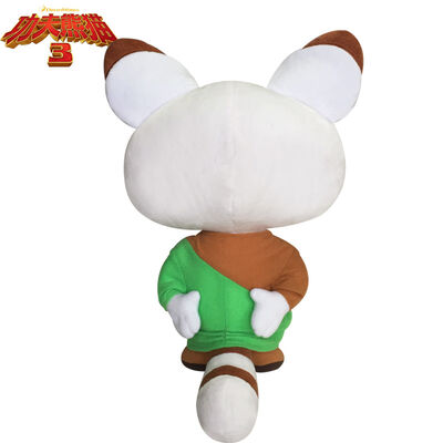 8 la peluche principale de bande dessinée bourrée par Shifu de pouce 3 joue le vert et le blanc