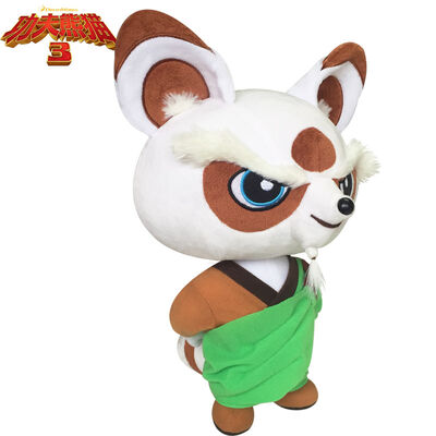 8 la peluche principale de bande dessinée bourrée par Shifu de pouce 3 joue le vert et le blanc