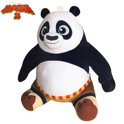Nouvelle jouets de peluche bourrés du panda PO de pose de séance du panda 3 de Kungfu par bande dessinée
