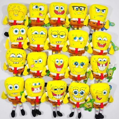 Façonnez à bande dessinée le style de SpongeBob 20 les jouets bourrés par peluche différente d'expression
