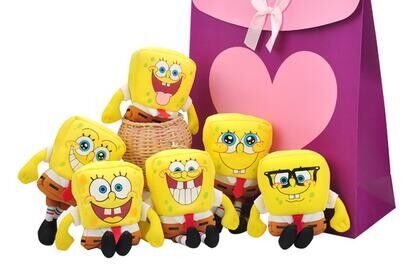 Façonnez à bande dessinée le style de SpongeBob 20 les jouets bourrés par peluche différente d'expression