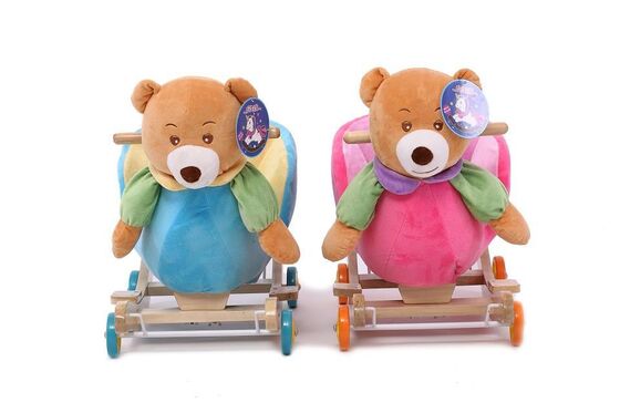 Belle collection animale de chaise de basculage de bébé de peluche pour le tour de bébé sur le jeu