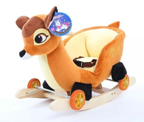 Belle collection animale de chaise de basculage de bébé de peluche pour le tour de bébé sur le jeu