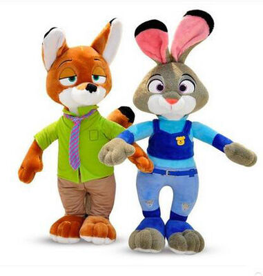 Brown et matériel mou de Zootopia Disney de peluche de peluches vertes de jouets