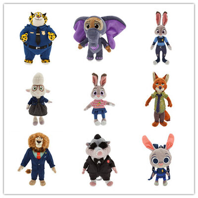 Les personnages de dessin animé Zootopia de Disney ont bourré des jouets de peluche de bande dessinée 9 pouces