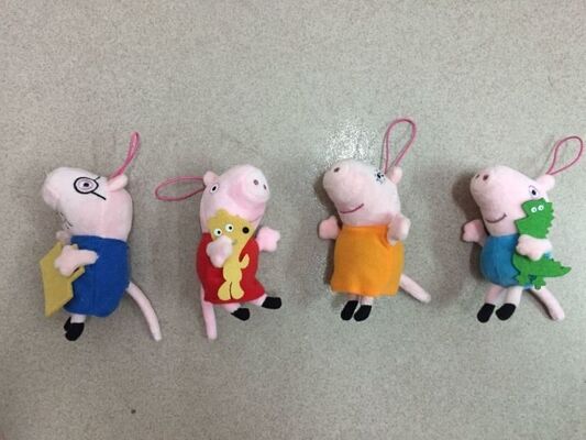 Jouets bourrés par Keychain de jouet de peluche de porc de Peppa pour des cadeaux de promotion