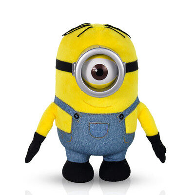 Ignoble je 3 peluche de bande dessinée d'oeil des subordonnés 3D joue le jaune 22cm