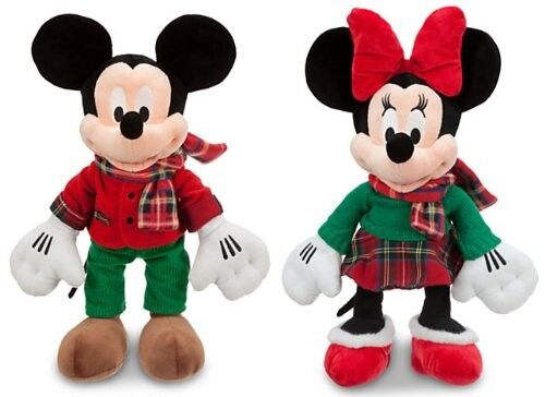 la peluche de Disney de 12 pouces joue la grande mode de Mickey de Noël de tartan