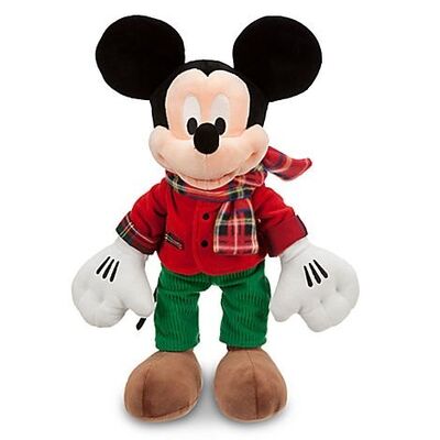 la peluche de Disney de 12 pouces joue la grande mode de Mickey de Noël de tartan