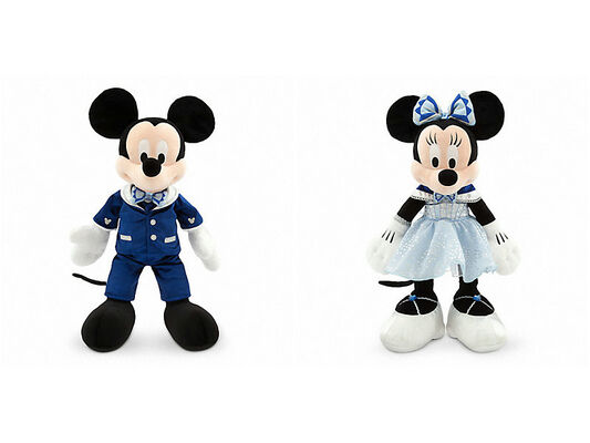 Peluche Mickey Mouse et Minnie Mouse de célébration de diamant de Disneyland
