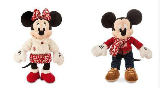 La peluche de Disney de mode joue Noël Mickey et Minnie Mouse 40cm