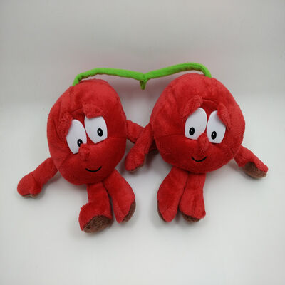 Le fruit végétal écologique assorti a bourré des jouets de peluche de bébé rouges/vert/jaune