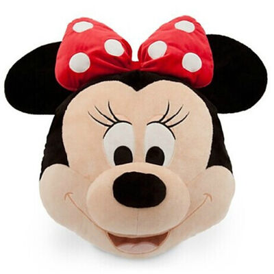 Grands oreillers de coussins de tête de Disney Minnie Mouse de noir et de rose pour la literie