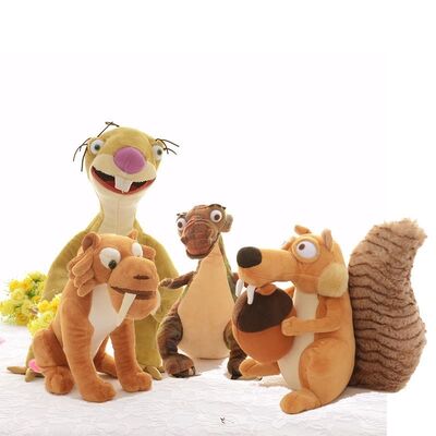 Peluches de la période glaciaire de bande dessinée les petites 5 mignons/ont bourré des jouets de peluche 10 pouces