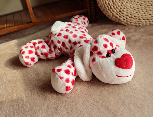 Les beaux jouets bourrés de jour de valentines/chien animal ont bourré des jouets de poussée pour la célébration 35cm