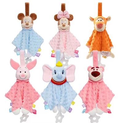 Elephent et jouets mignons de bébé de peluche de moutons avec le mamelon, tétine infantile de jouet de peluche