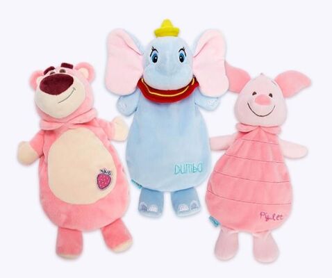 Jouets mignons de peluche de bébé de singe de chien avec des peluches Brown rose de mamelon