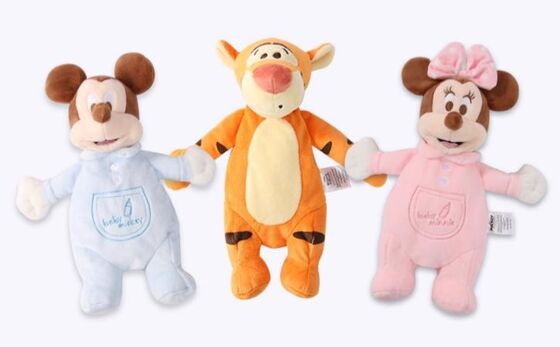 Jouets mignons de peluche de bébé de singe de chien avec des peluches Brown rose de mamelon