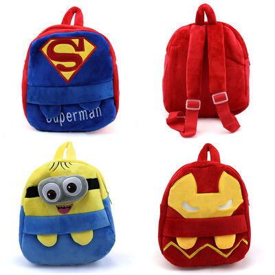 La mode que la belle bande dessinée badine des sacs à dos d'école a personnalisé la peluche molle, 23cm*21cm*9cm