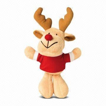 Jouets promotionnels de peluche de renne d'orignaux de Noël de jouets de cadeaux bourrés 8 par pouces