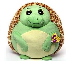 les cadeaux promotionnels animaux de forme ronde de 25cm joue le vert/Brown/couleur grise