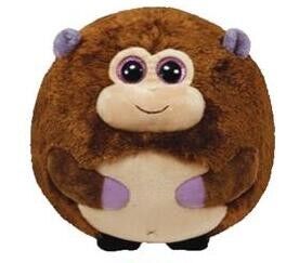 les cadeaux promotionnels animaux de forme ronde de 25cm joue le vert/Brown/couleur grise