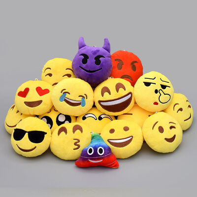 Beau jouet mignon Keychain de peluche d'Emoji avec le crochet pour des cadeaux de promotion