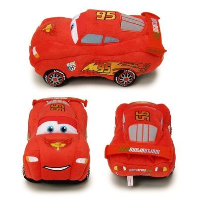 Les voitures originales rouges de coureurs de roadster de Disney joue 3 jouets bourrés de peluche de bande dessinée pour le jeu de bébé