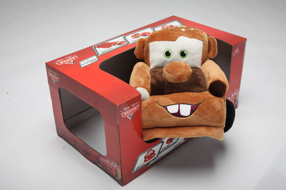 Les voitures originales rouges de coureurs de roadster de Disney joue 3 jouets bourrés de peluche de bande dessinée pour le jeu de bébé