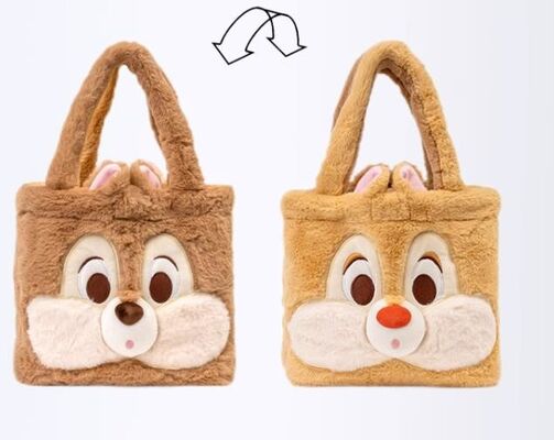 Sacs à main bandoulière réversibles Disney pour femmes, sacs en peluche