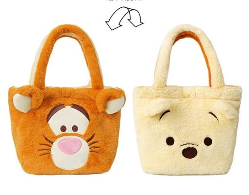 Sacs à main bandoulière réversibles Disney pour femmes, sacs en peluche