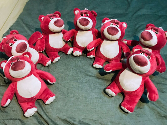 3 animaux de peluche de Disney d'ours de Lotso Huggin 13cm Keychian pour le sac à dos