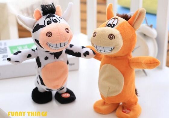 Jouets bourrés électroniques éducatifs de marche et parlants de musique pour des bébés