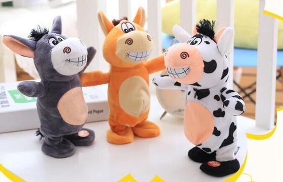 Jouets bourrés électroniques éducatifs de marche et parlants de musique pour des bébés