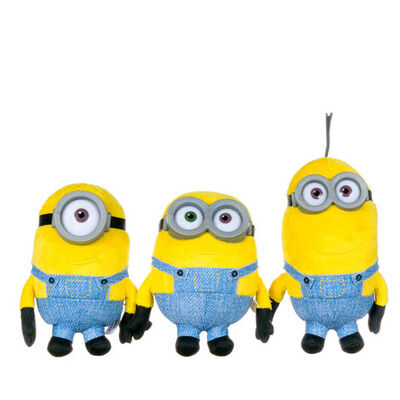 Ignoble je 3 peluche de bande dessinée d'oeil des subordonnés 3D joue des jouets de peluche de bébé du jaune 18cm