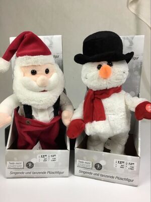 Beaux jouets de peluche de musique de danse, peluches électroniques de Noël