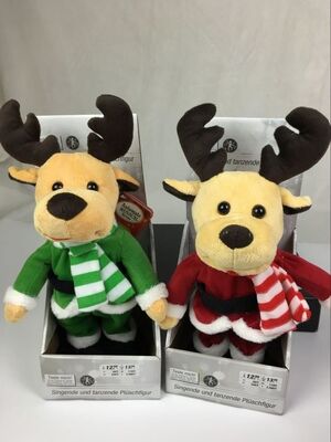 Beaux jouets de peluche de musique de danse, peluches électroniques de Noël