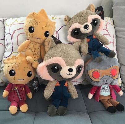 gardiens de 8 pouces des jouets de peluche de bande dessinée de galaxie pour la machine de jouet de vente de grue
