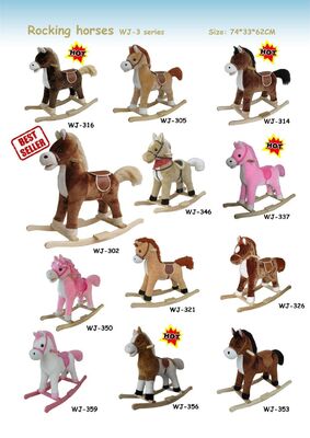 Animaux de cheval de basculage de mode d'intérieur pour l'équitation de Chlidren sur le jeu