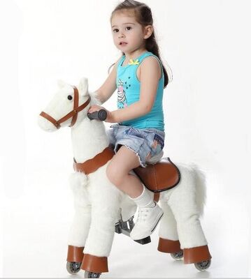 Enfant mécanique de poney d'équipement de parc d'attractions de mode se débarrassant sur l'animal de marche