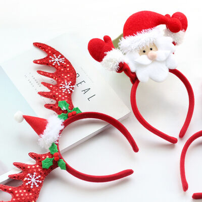 Belle épingle à cheveux de bandeau de bandeau de peluche de Noël pour le jeu