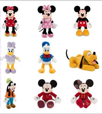 Jouet mou de Mickey et de Minnie, jouets bourrés 8 par pouces pour des bébés