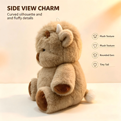 OEM Cute Plush Jouet Doux Highland Cow échantillons personnalisés